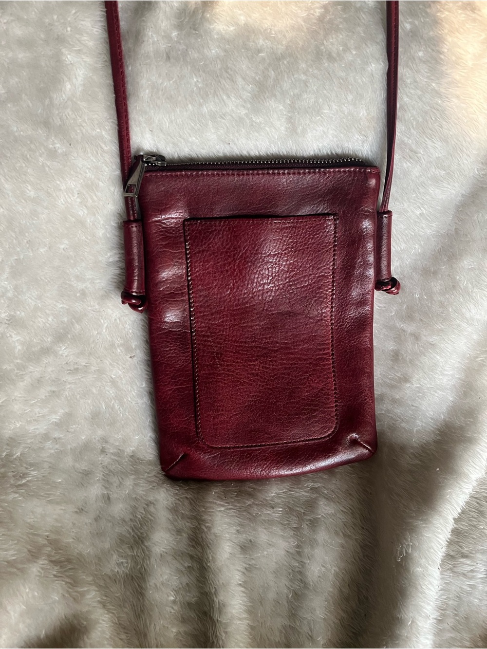 LATICO Miller Leather Crossbody Bag — Oxblood